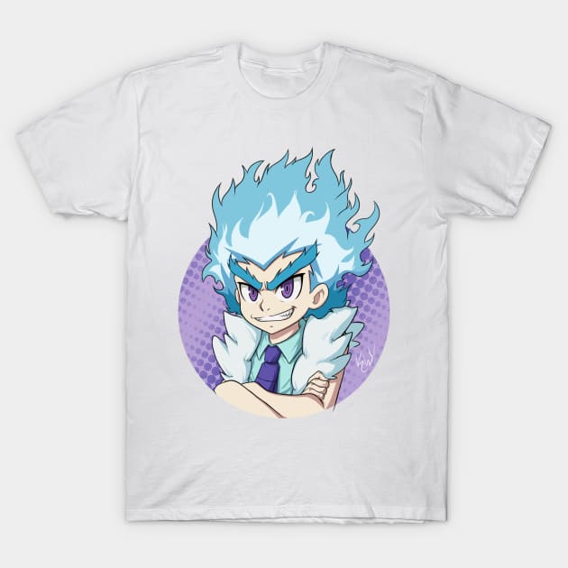 Lui Shirosagi from Beyblade Burst T-Shirt by Kaw_Dev